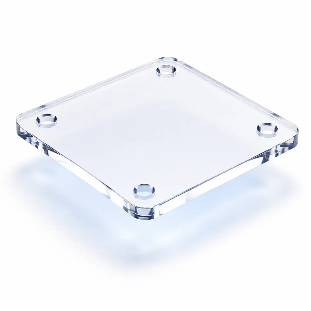 Heldere plexiglasplaat op maat gezaagd