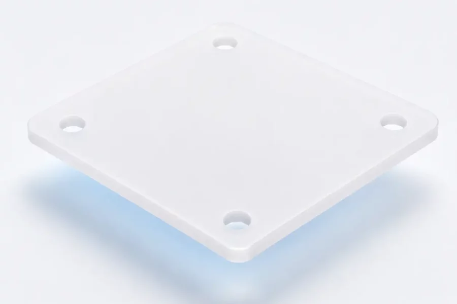 Opaalwitte plexiglasplaat op maat gezaagd